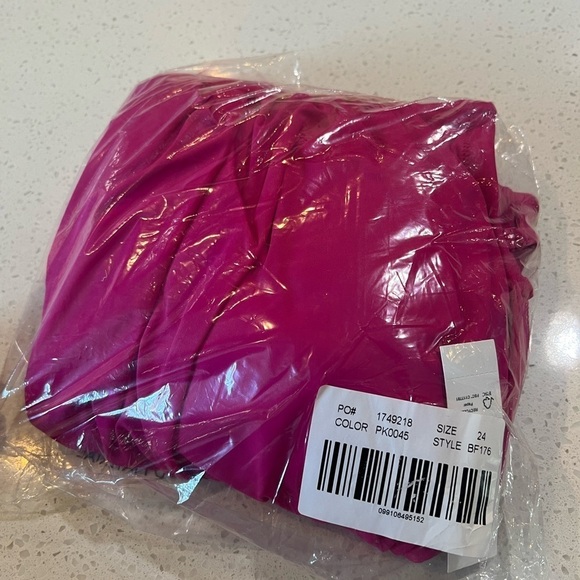 J. CREW Ruched Sweetheart One Piece Swimsuit Radiant Fuchsia Pink 24 /3X NEW - Picture 14 of 16